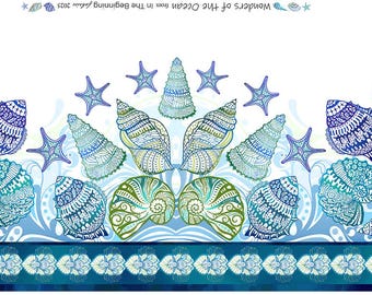Jason Yenter - WONDERS Of The OCEAN- In The Beginning Fabrics   2WO1   Sold in 1/2 Yard Units   Multiple Units cut to one Continuous Piece