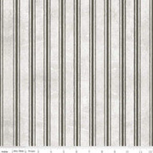 May include: White fabric with thin black stripes. The fabric has a subtle texture.