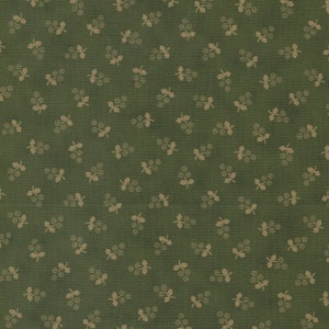 Moda - GARDEN GATHERINGS - Quilt Fabric-by-the-1/2 yard by Primitive Gatherings.  49172 - 27.  Grass