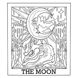 The Moon - Zodiac - Star Sign - Boho - Tarot - Astrology - Witch - Magic - Tarot Cards - Witchcraft - Poster - Decor - Poster - Art - Gift
