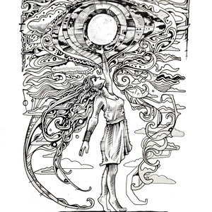 Mooncatcher - Viking - Pagan - White - Wall Art - Witches - Boho - Witch - Magic - Tarot - Witchcraft - Poster - Gift - Celtic - Decor