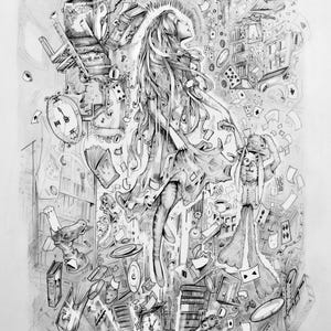 Alice - Alice in Wonderland -Mad Hatter - Fairy Tale - Wall Art - Decor - Poster - Gift - Fantasy - Hand Drawn - Boho - Gifts - Home Decor