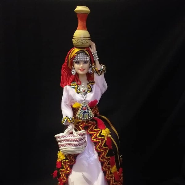 Barbie Dolls with traditional Berber costume: African algerian amazigh dolls