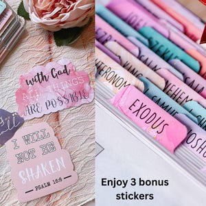 Pastel Nebula Bible Tabs: Laminated, Large Print - Bible Study image 7