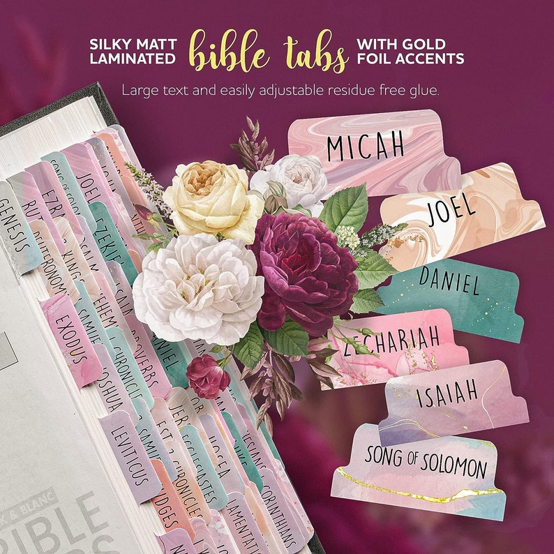 Pastel Nebula Bible Tabs: Laminated, Large Print - Bible Study image 10