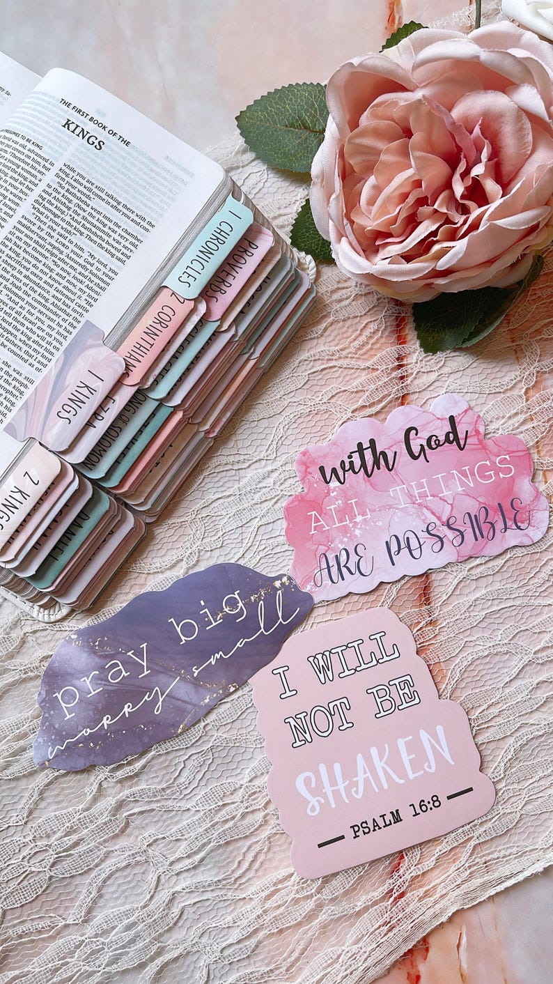 Pastel Nebula Bible Tabs: Laminated, Large Print - Bible Study image 14