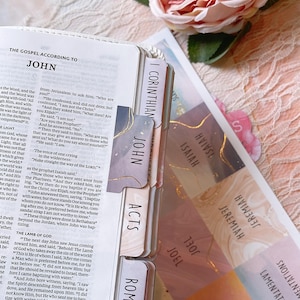 Pastel Nebula Bible Tabs: Laminated, Large Print - Bible Study image 2