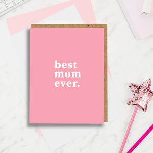 Jolie carte de fête des mères, meilleure maman de tous les temps, carte pour la fête des mères, carte drôle de fête des mères, cartes de voeux 5 x 7, anniversaire, première fête des mères