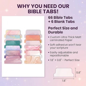 Pastel Nebula Bible Tabs: Laminated, Large Print - Bible Study image 3