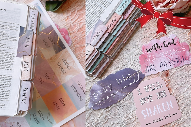 Pastel Nebula Bible Tabs: Laminated, Large Print - Bible Study image 6