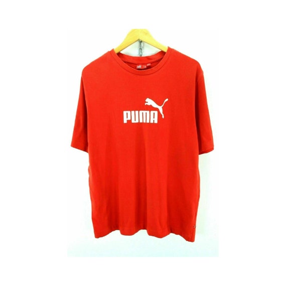 Vintage Puma Men's T-shirt Size L Short sleeves Red Cotton | Etsy