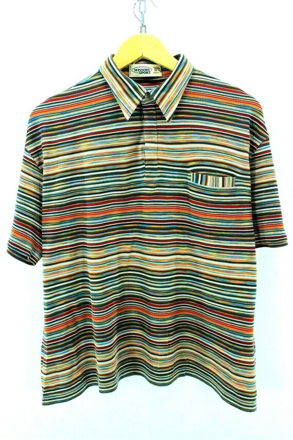 Vintage Missoni Sport Polo Shirt Size M L Oversize