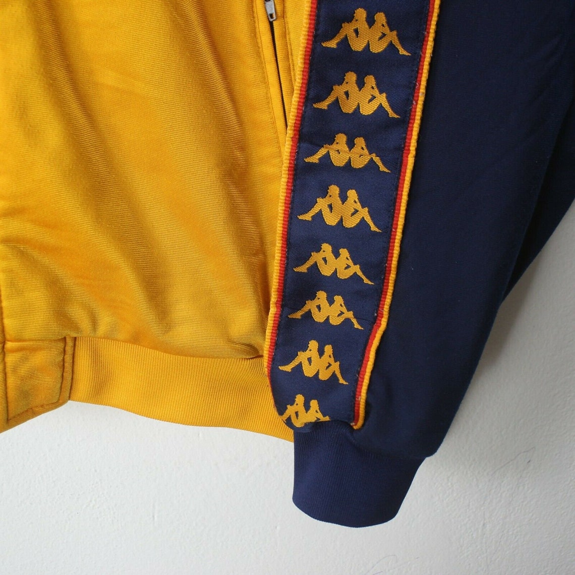 Vintage Kappa Men's TrackSuit in Yellow Size L FullZip Etsy
