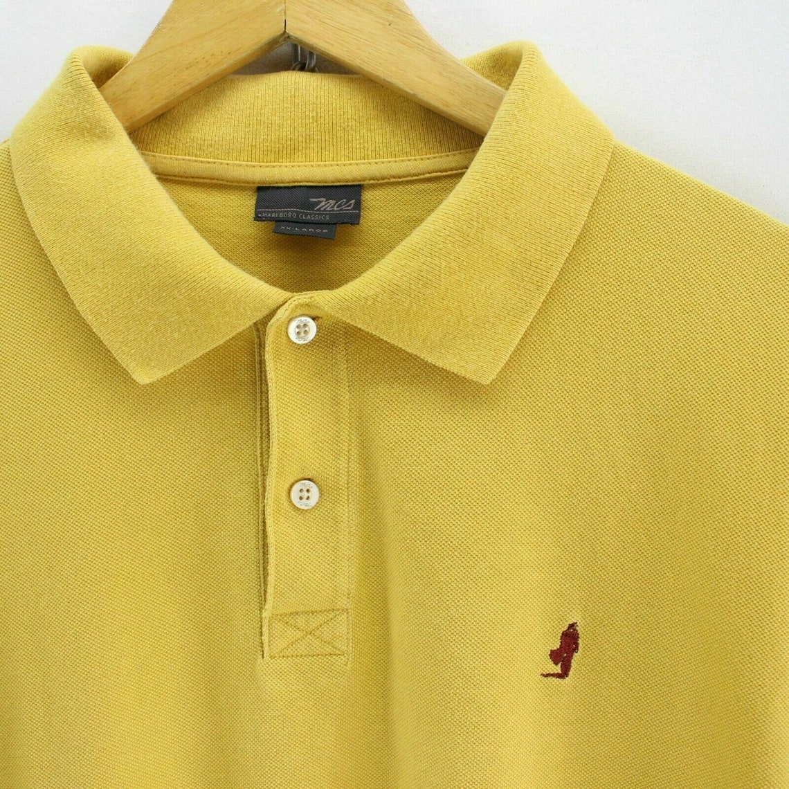 Marlboro Classics Men's Polo Shirt in Yellow Size 2XL | Etsy