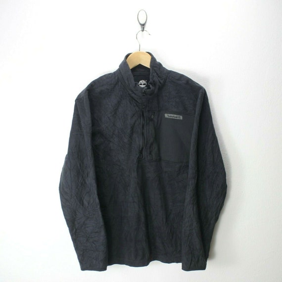 Vintage Timberland Men's Fleece Jacket in Black Si