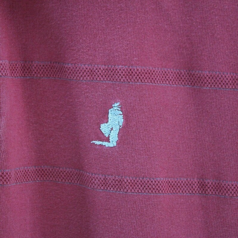 Vintage Marlboro Classics Polo Shirt Pink Size M Short Sleeve Striped EF5710