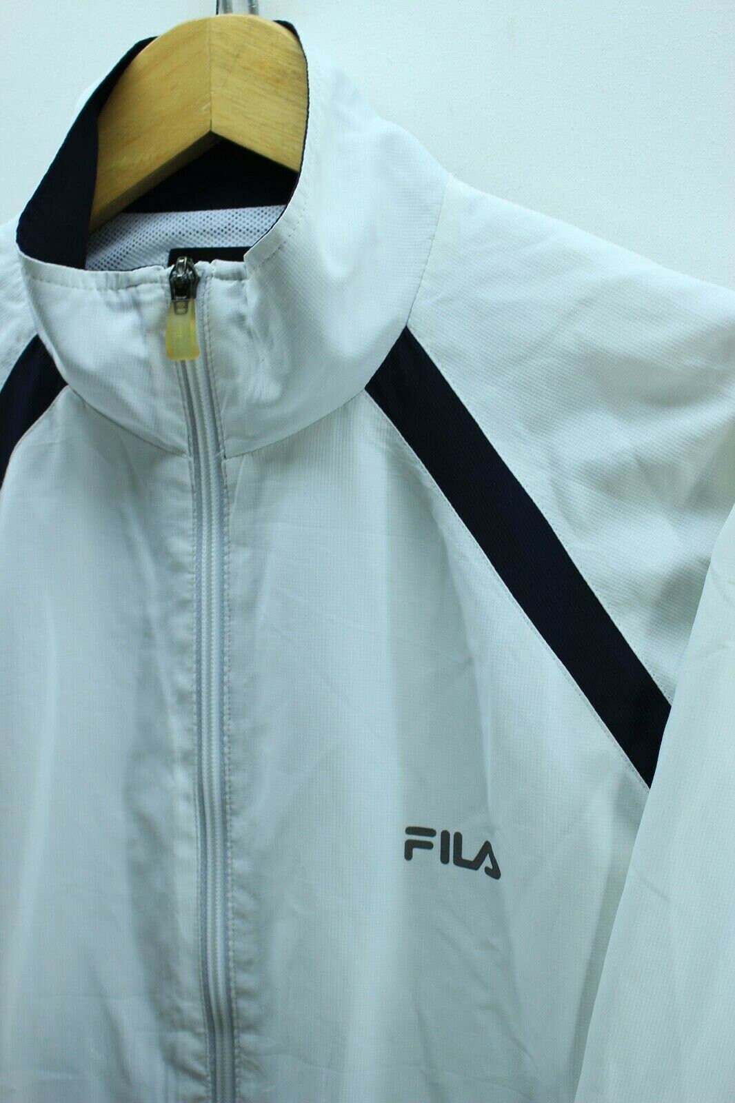 FILA Men's Track Jacket Size L White Longsleeves full zip Etsy
