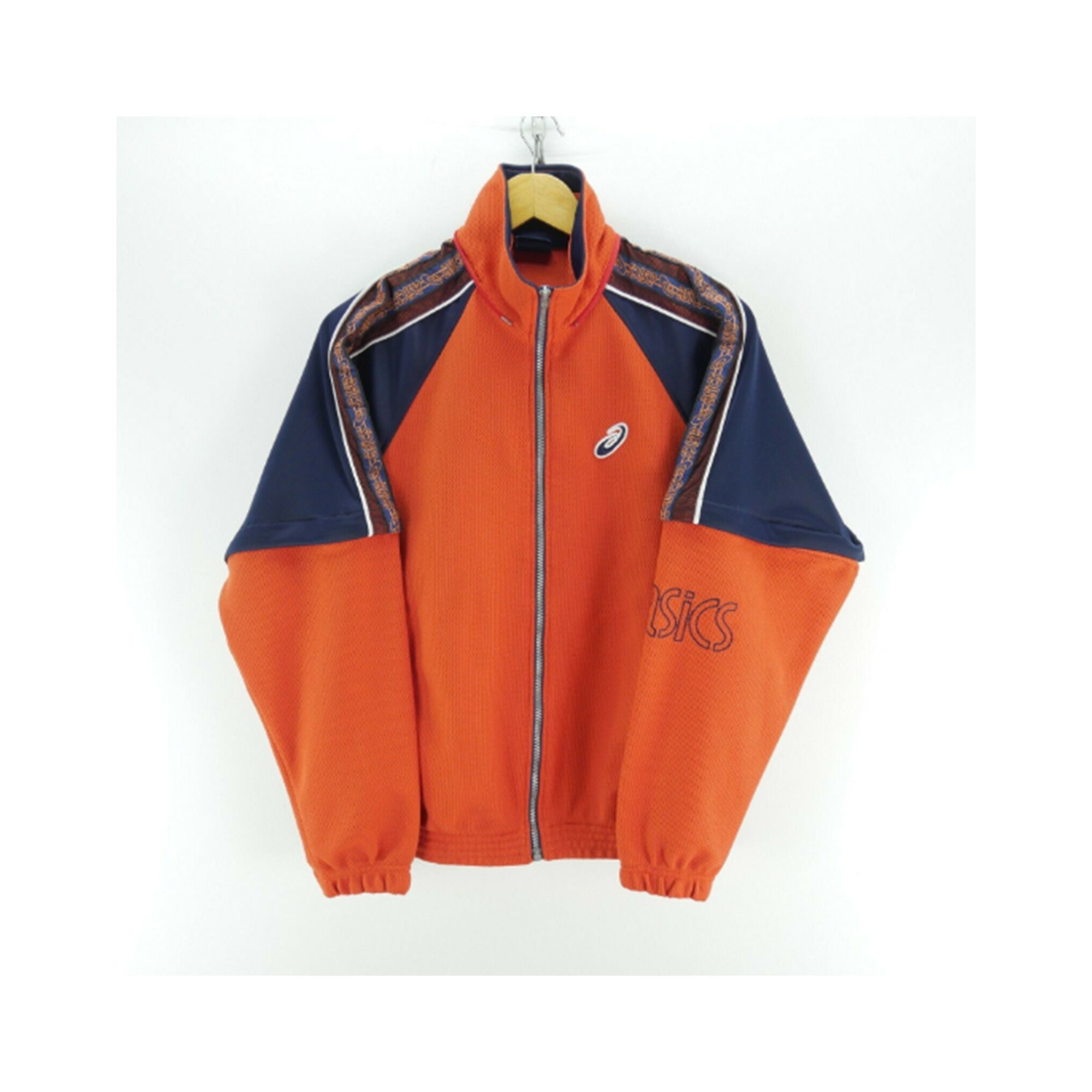 Vintage ASICS Track Jacket in Orange Sze S Long Sleeve Full Etsy