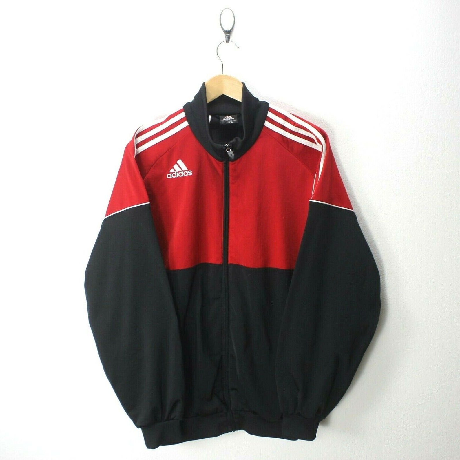 Adidas Men's Track Jacket in Red & Black Size 42/44 L Etsy
