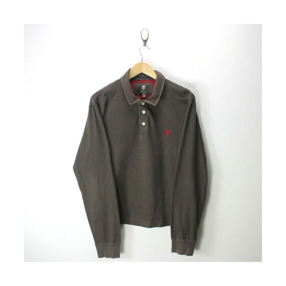 Vintage Timberland Men's Polo Shirt, Army Green Si