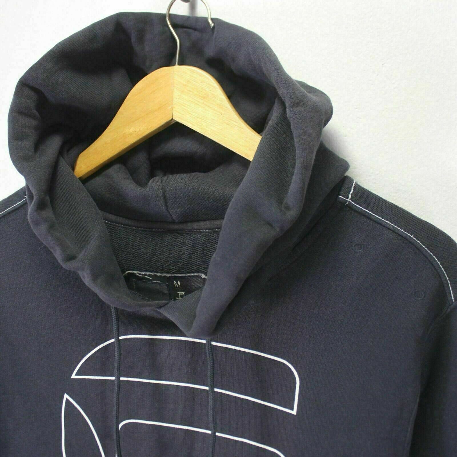 Modern GStar Men's Black Hoodie Size M With Big Logo Long Etsy