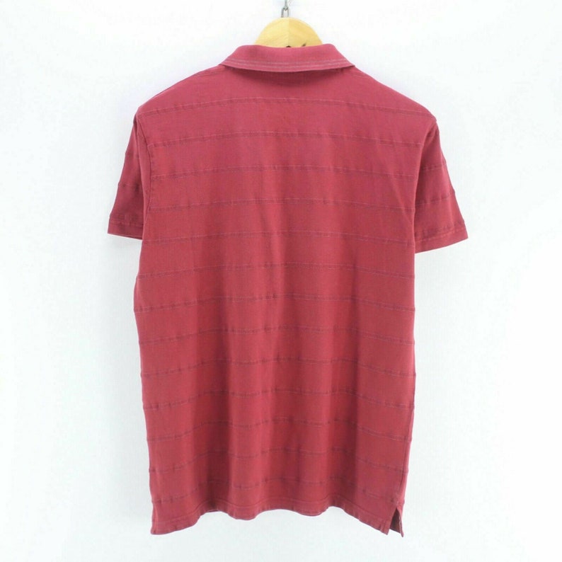 Vintage Marlboro Classics Polo Shirt Pink Size M Short Sleeve Striped EF5710