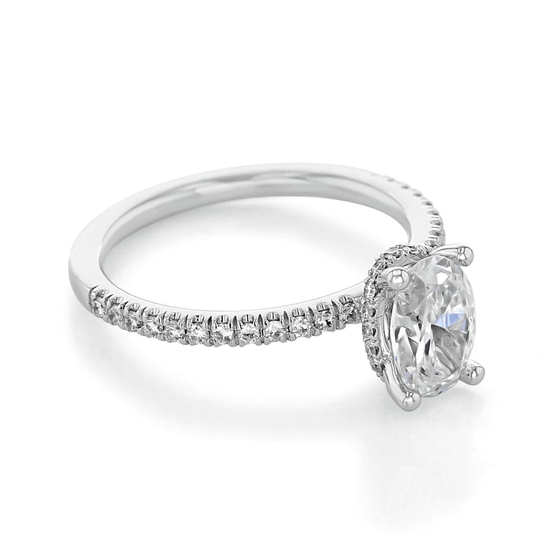 3.00CT Oval Cut Moissanite Engagement Ring Promise Ring 14K Gold Anniversary ring Engagement Ring