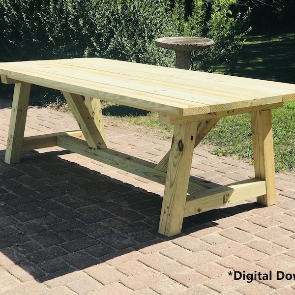 Easy DIY Farm Table Woodworking Plans