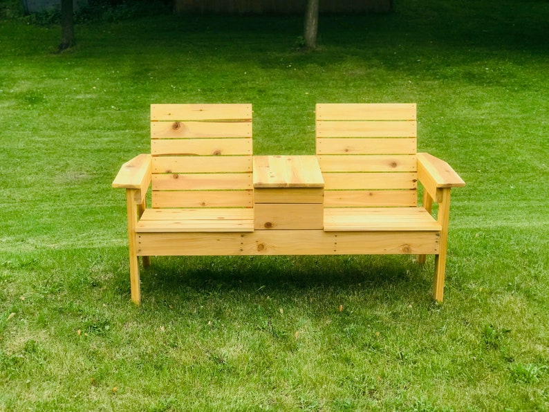 DIY Double Bench With Cooler Storage Etsy