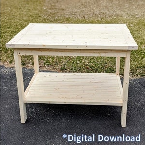 Easy DIY Workbench or Craft Table Woodworking Plans