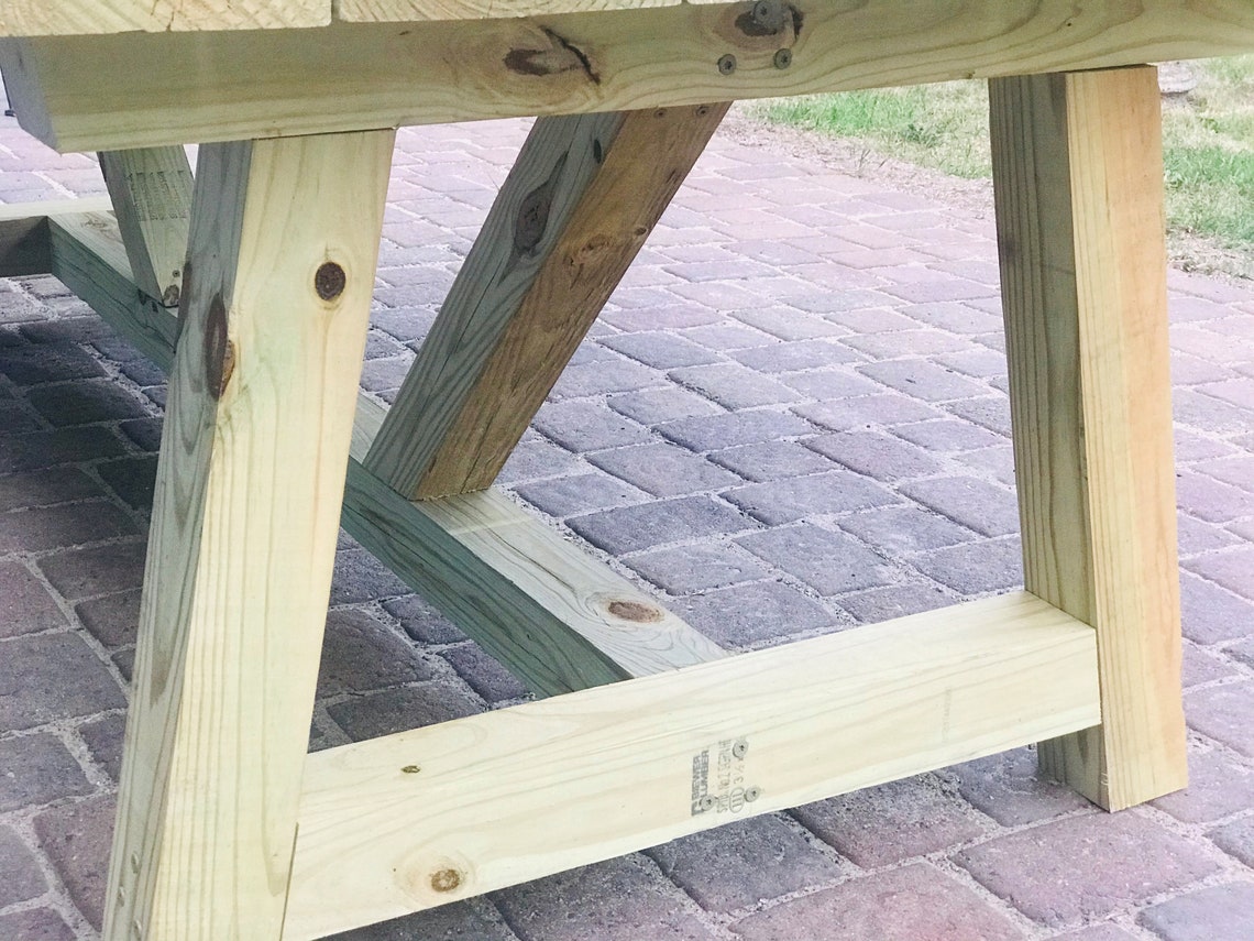 Easy DIY Farm Table Woodworking Plans Etsy