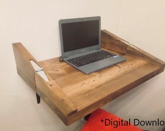 Planos de carpintería de escritorio plegable de bricolaje