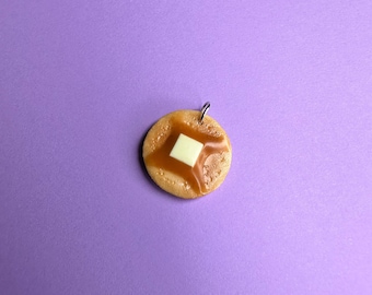 Handcrafted Polymer Clay Pancake Charm (Small Size)