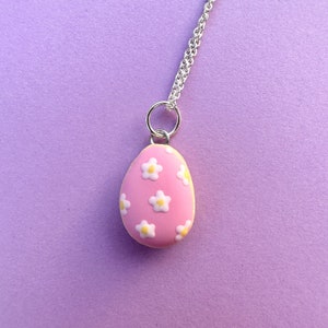 Handcrafted Polymer Clay Easter Egg Sugar Cookie Necklace