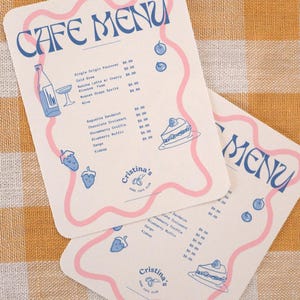 Cozycore Cottage Cafe Menü-Vorlage