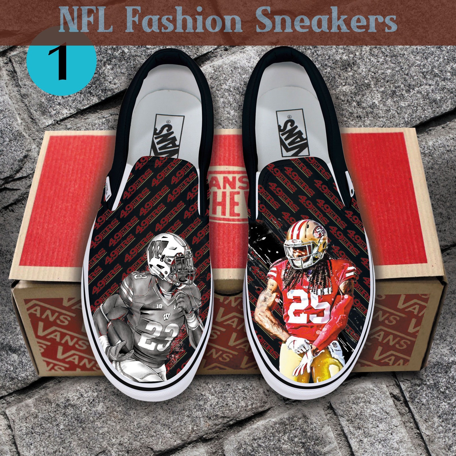 SALE OFF 10 San Francisco 49ers NFL Slip On Vans Hot Trend Etsy