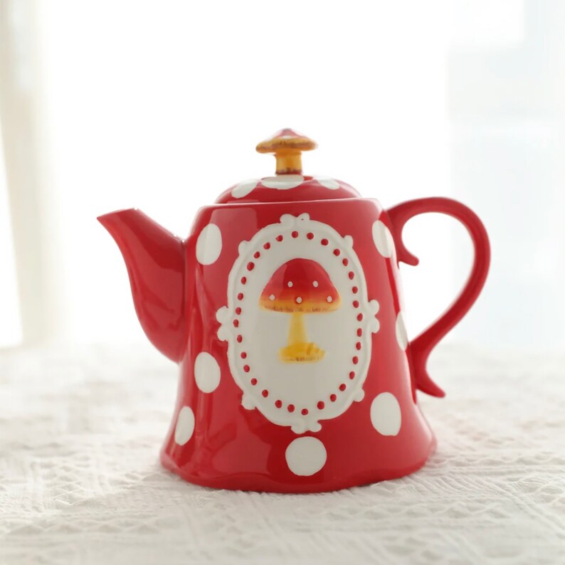 Kawaii Tea Set for Adult Mushroom Cute Tea Set for Little Etsy
