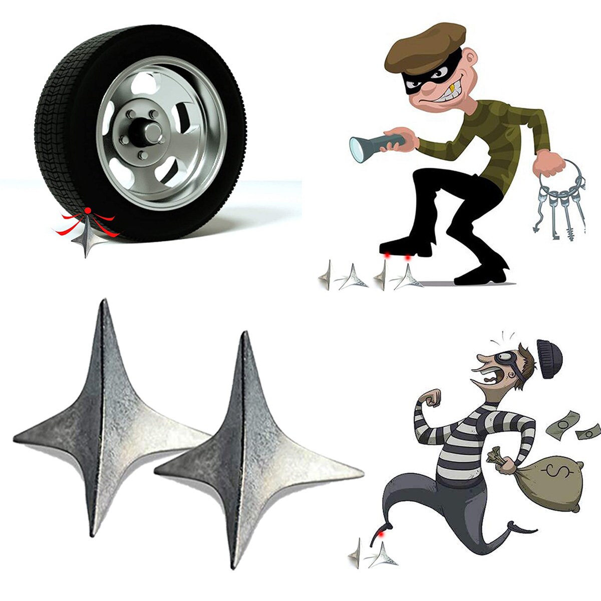 Tire Spikes Strip Car Road Caltrops Tyre Spike Strips for Tire Etsy