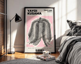 Yayoi Kusama Pumpkin Art Print | Modern Japanese Pop Art Poster