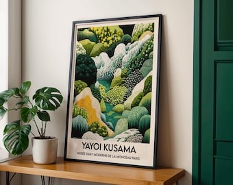 Yayoi Kusama Landscape Poster | Surreal Dot Art Print