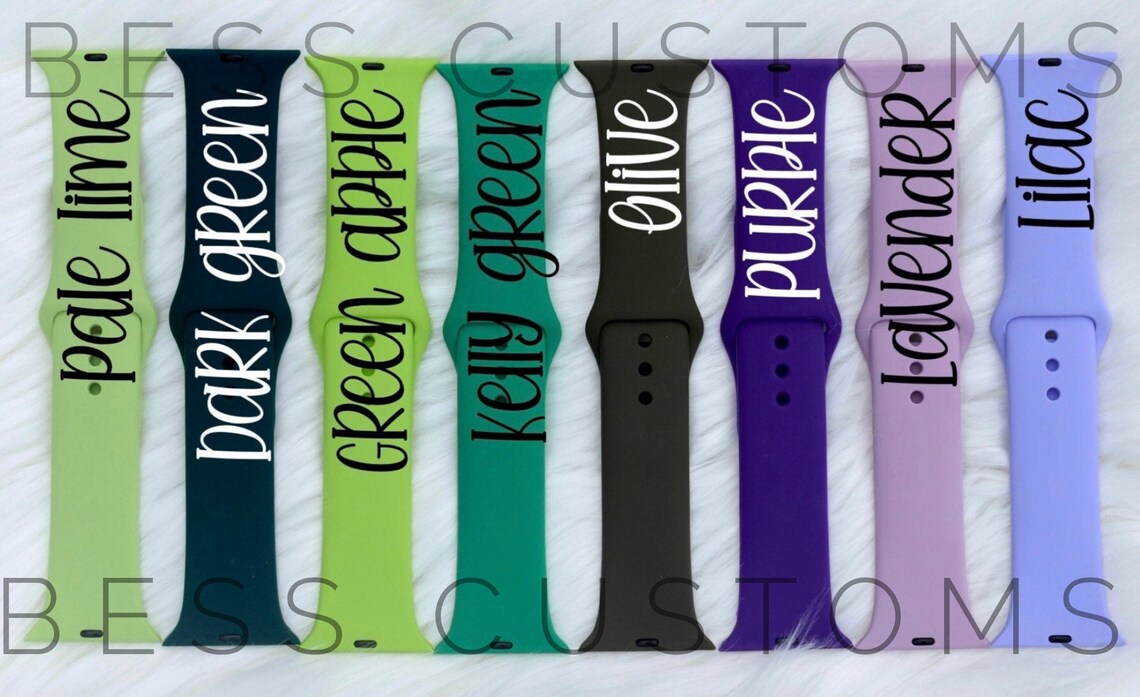 Personalized Silicon Engraved Watch Band for Apple Etsy UK