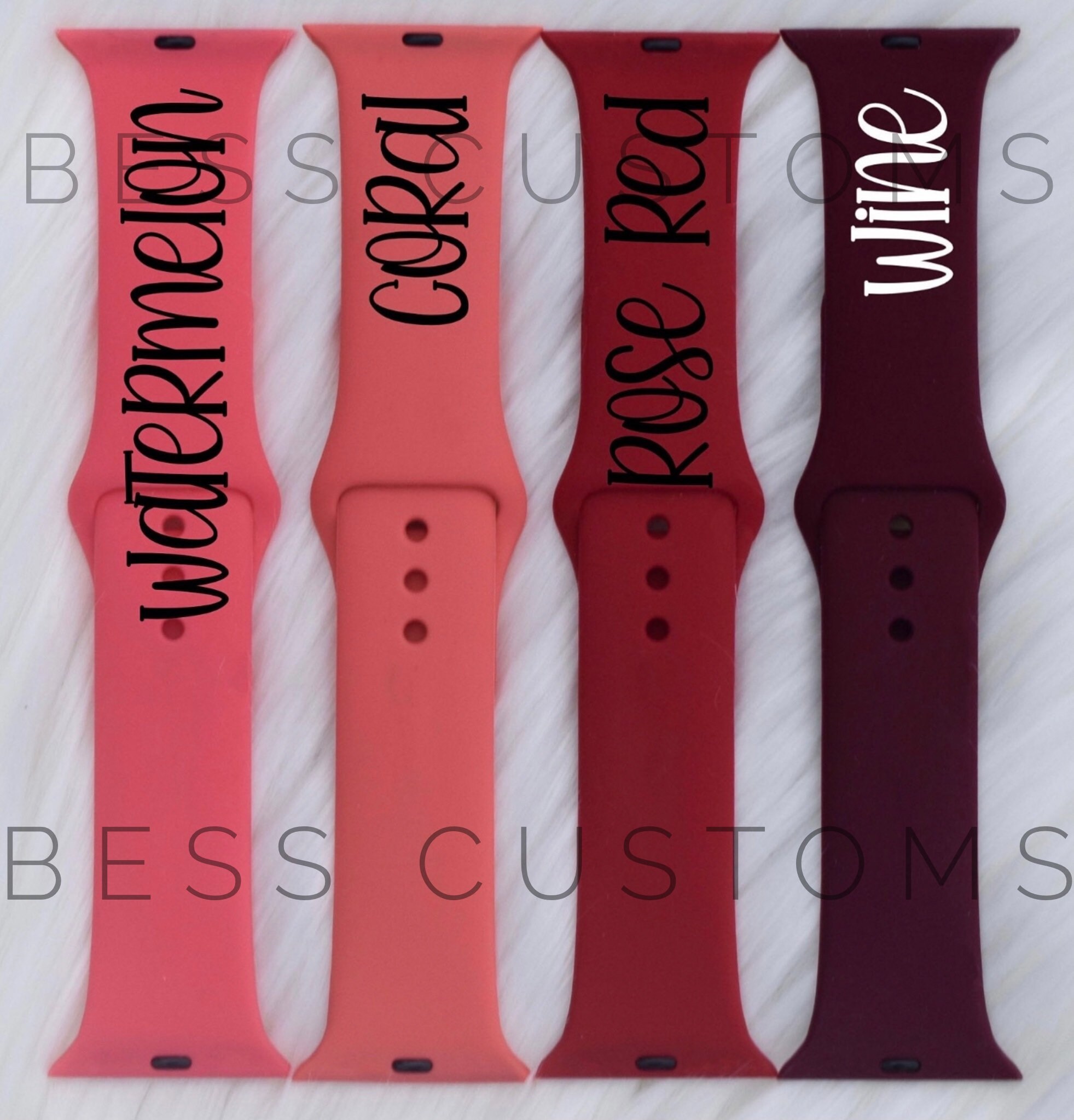 Personalized Silicon Engraved Watch Band for Apple Etsy UK