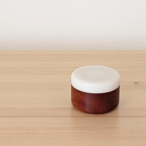 wood salt cellar/salt box/sugar bowl/canister - sapele