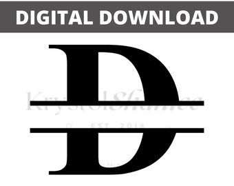 Download Split Letter D Svg Etsy