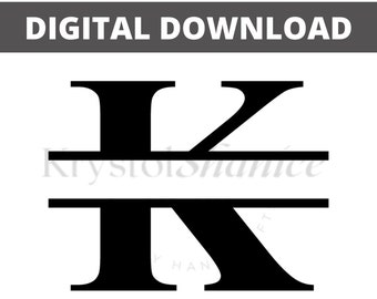 Download K Split Monogram Svg Etsy