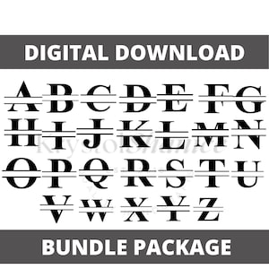 Monograma dividido em letras PACOTE SVG Download digital