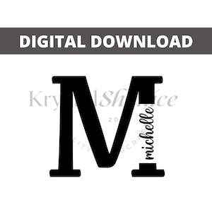 Letra M monograma rachado cortado | Monograma do alfabeto SVG Svg | Monograma SVG Letra M Svg | Nome Monograma svg | SVG inicial do monograma