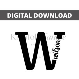 Monograma rachado cortado letra W | Monograma do alfabeto SVG Svg | Monograma SVG Letra W Svg | Nome Monograma svg | SVG inicial do monograma