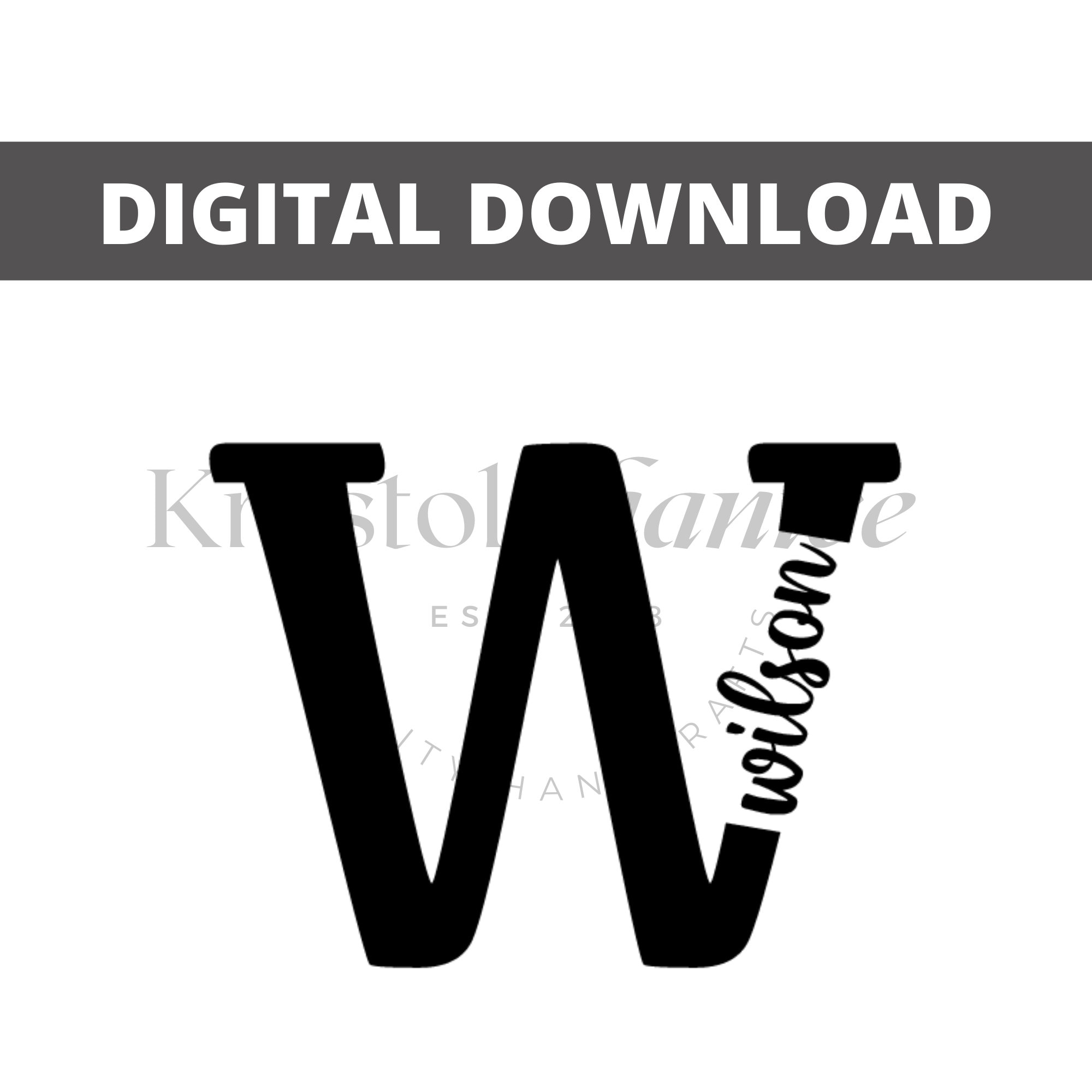 Letter W Cut Out Split Monogram SVG Alphabet Monogram Svg Monogram SVG