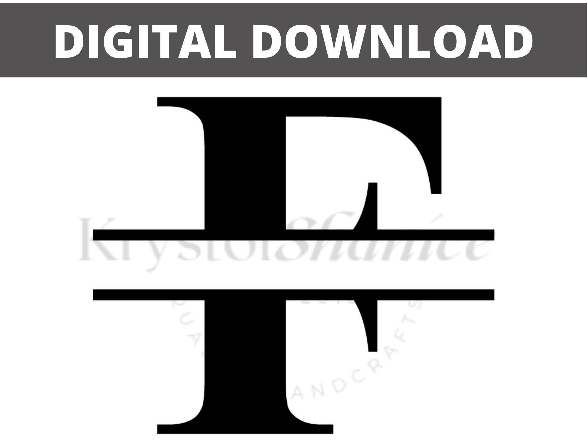Letter F Split Monogram SVG Digital Download - Etsy